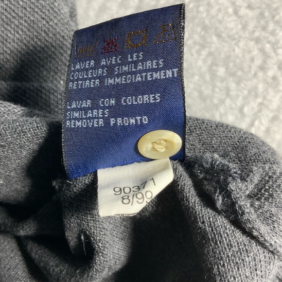 Tommy Hilfiger Vintage Crest Polo Shirt XL Gray Button Placket - Picture 6 of 9